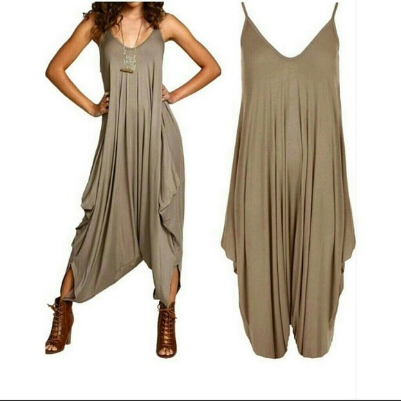 Jasmine Pants - ❌Sold❌Jasmine Harem Style Loose Mocha Jumpsuit